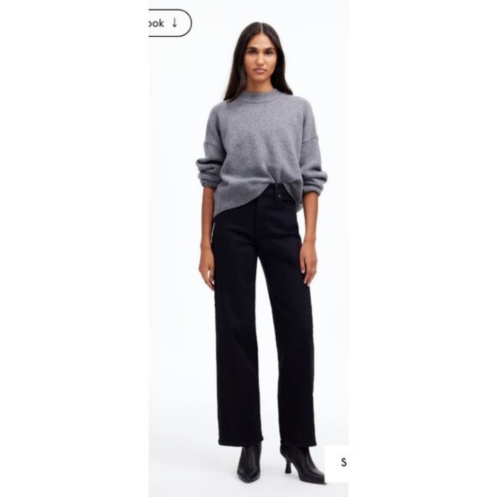 Madewell The Perfect Vintage Wide-Leg Jean Black Wash